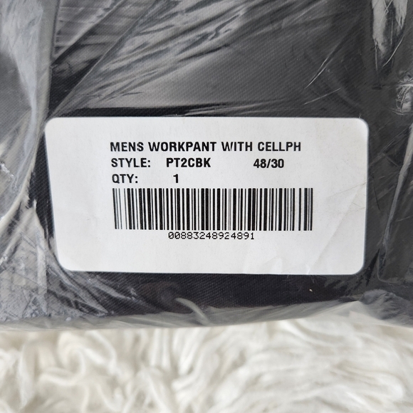 Red Kap Men's Black Cell Phone Pocket Work Pants PT2CBK. Black. Size 48x30. Nee - Picture 5 of 5